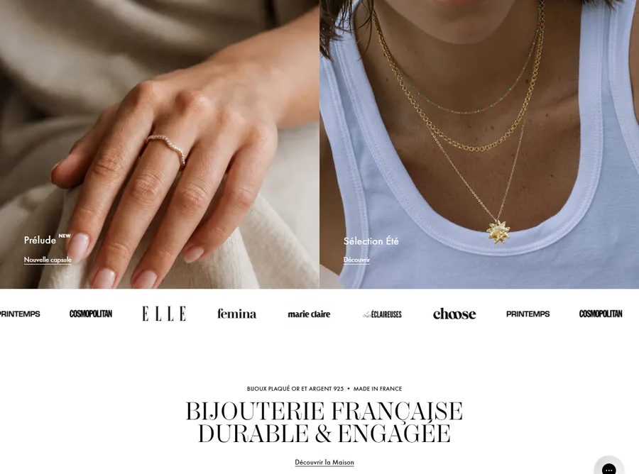 Bijoux Aglaïa & Co en argent 925 et plaqué or, bijouterie française durable et engagée