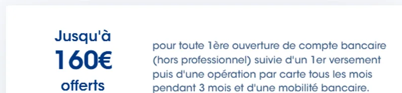 Code promo Boursobank : offre officielle jusqu'à 160€ offerts pour une première ouverture de compte bancaire