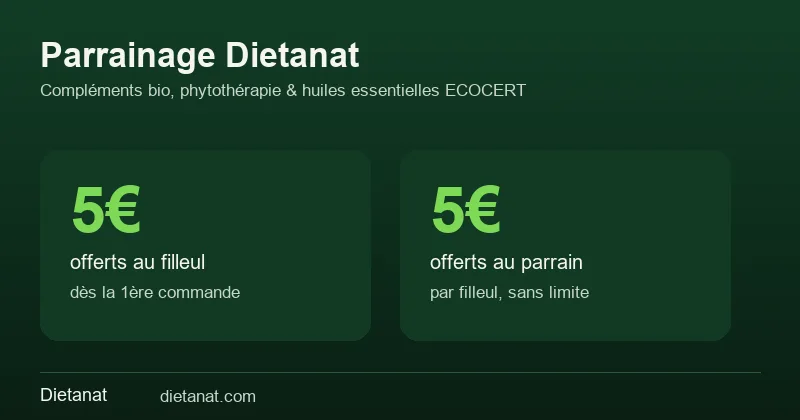 Parrainage Dietanat : 5€ offerts au filleul et 5€ offerts au parrain