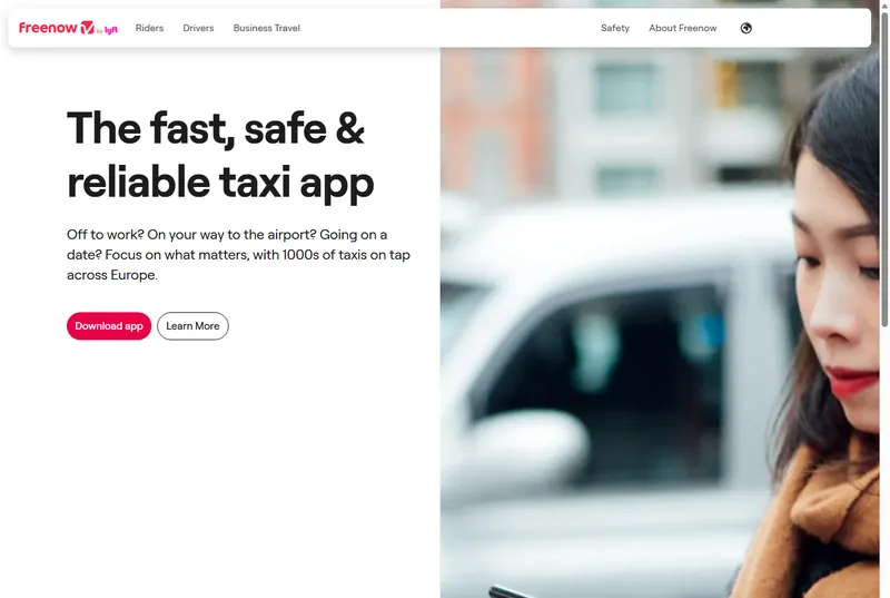 Freenow by Lyft: the taxi app operating across 150+ cities in 9 European countries
