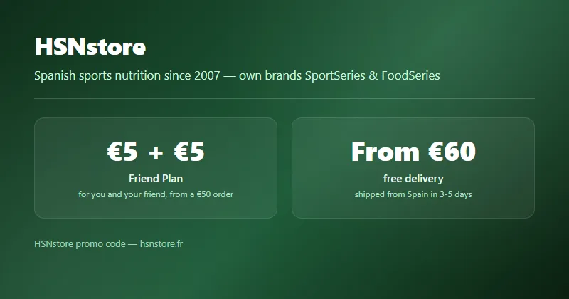 HSNstore promo code: €5 off for you and your friend via the Friend Plan, from a €50 order, free delivery from €60