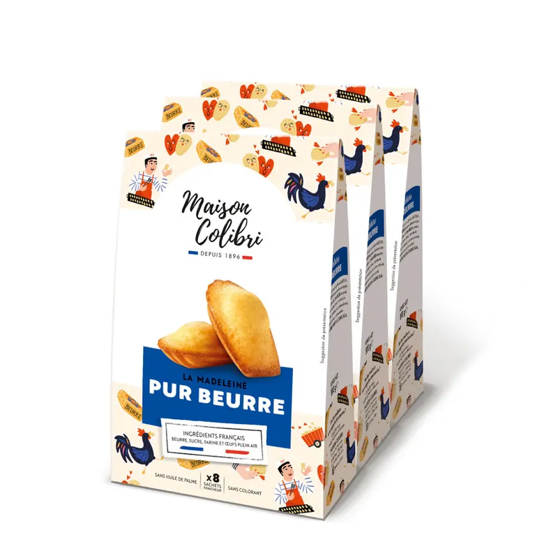 Madeleines pur beurre Maison Colibri, fabriquées à Pons en Charente-Maritime