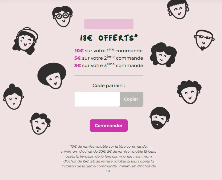 Parrainage Potager City : 18 euros offerts au filleul, soit 10 euros sur la première commande, 5 euros sur la deuxième et 3 euros sur la troisième