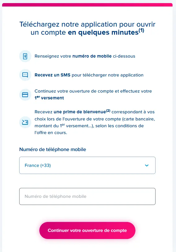 Prime de bienvenue Boursobank