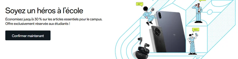 Programme étudiant OnePlus : jusqu'à 30% de réduction sur les essentiels campus