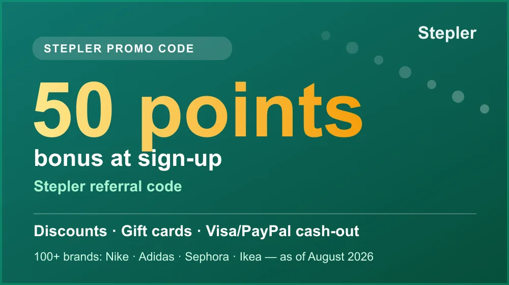 Stepler promo code: 50 bonus points at sign-up with a referral code
